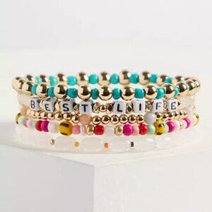 Torrid - Best Life Friendship Bracelet in Gold and Multi Colours​​​​​​